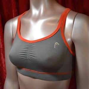 HEAD X-Back Rutched Front Sports Bra
